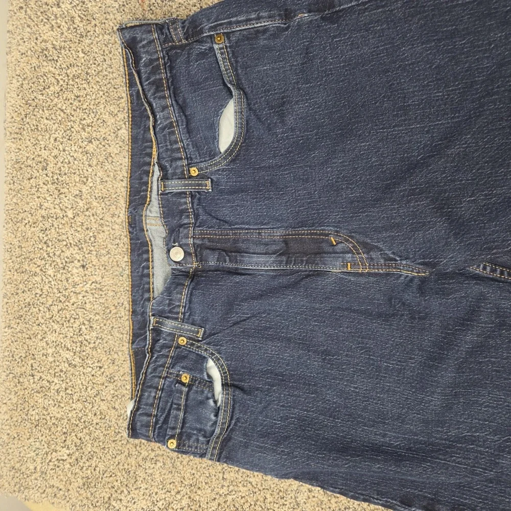 Levis‎ 502 Regular Taper Mens Jeans 40x32 Dark Wash Blue Denim 29507-0001